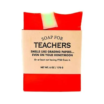 Handmade teacher soap gift: Poisoned Apple Scented Vegan Bar Whiskey River Ziya Blue