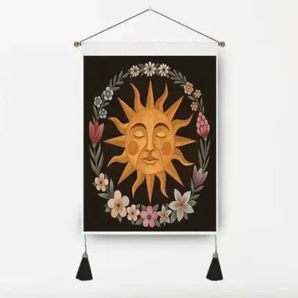 Hanging Wall Tapestry | Mystical Moon and Sun Decor Ziya Blue Ziya Blue