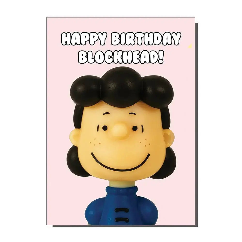 Happy Birthday Blockhead Peanuts Greeting Card Bite Your Granny Ziya Blue
