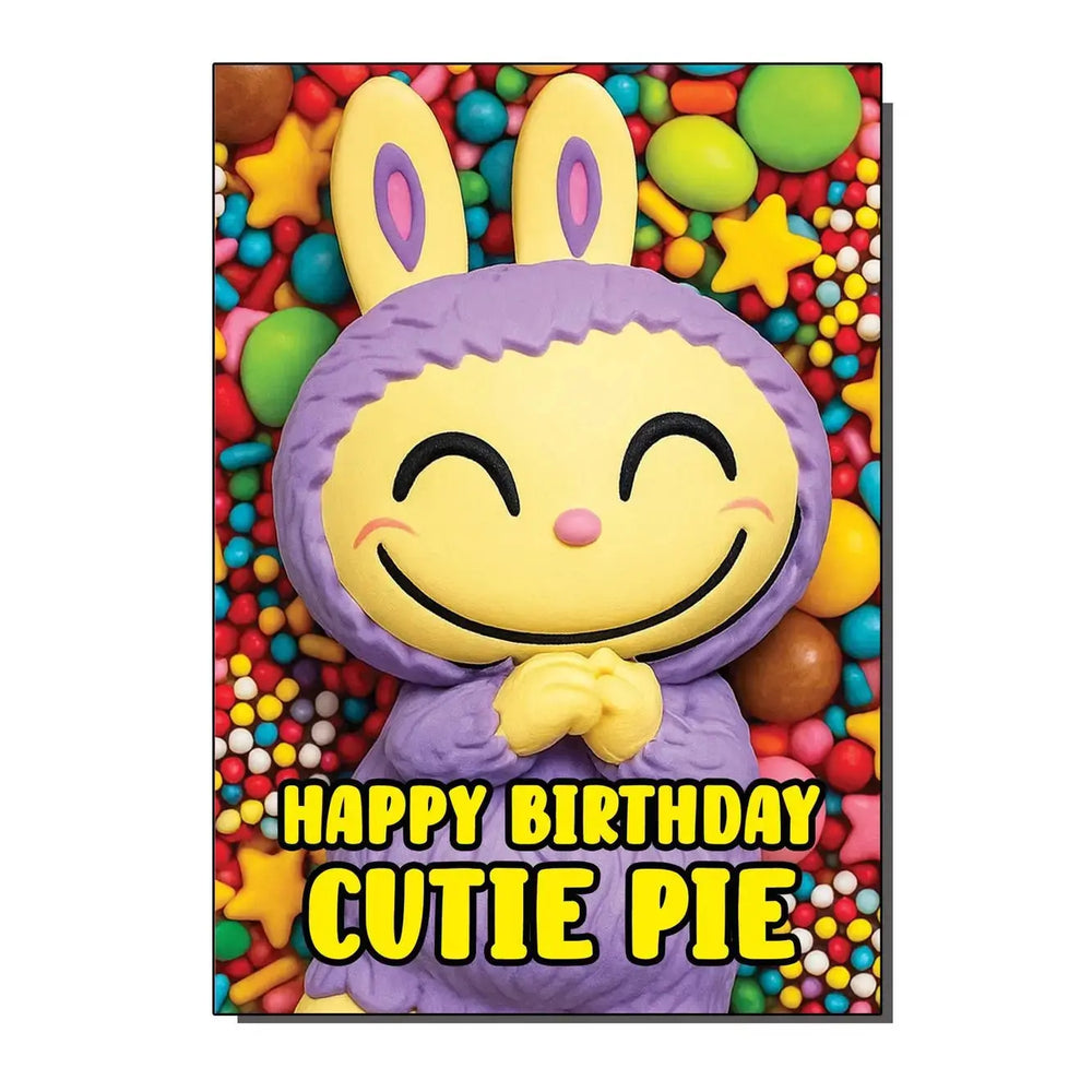 Happy Birthday Cutie Pie Card Bite Your Granny Ziya Blue