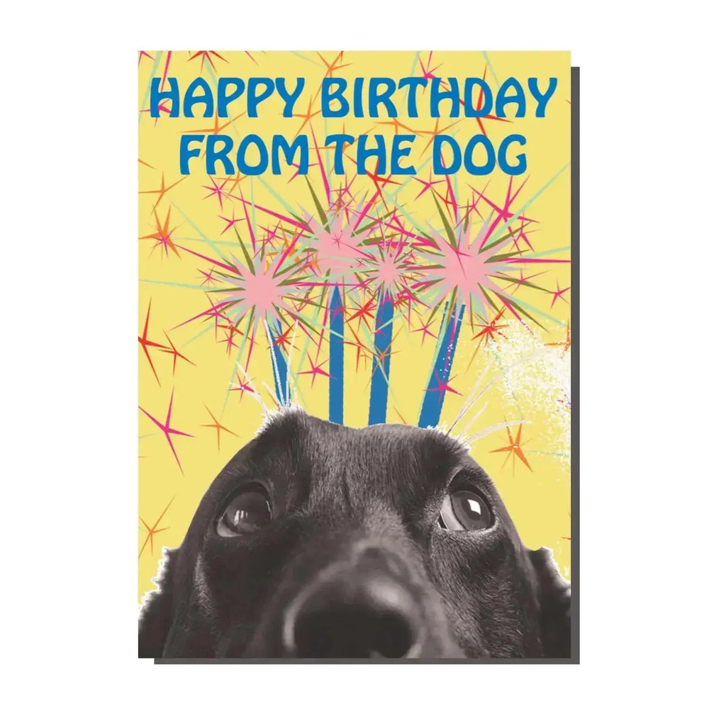 Happy Birthday From The Dog Card Bite Your Granny Ziya Blue