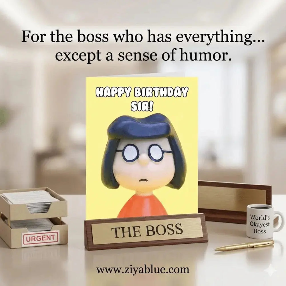 Happy Birthday Sir Card: Quirky Greetings Bite Your Granny Ziya Blue