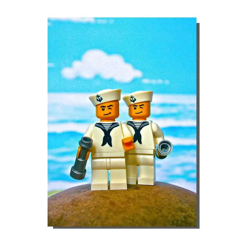 Happy Sailors Card: Nautical Greetings Bite Your Granny Ziya Blue