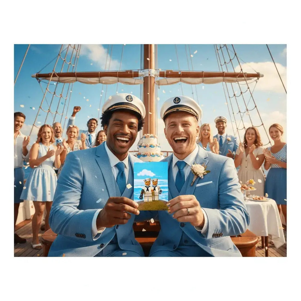 Happy Sailors Card: Nautical Greetings Bite Your Granny Ziya Blue