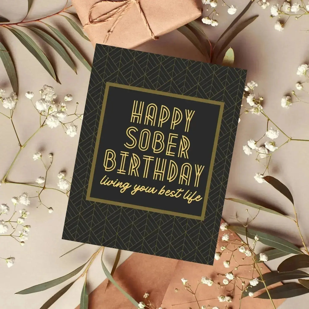Happy Sober Birthday Card — Cheeky Sobriety Card 🎉 As Told By Ellie Ziya Blue
