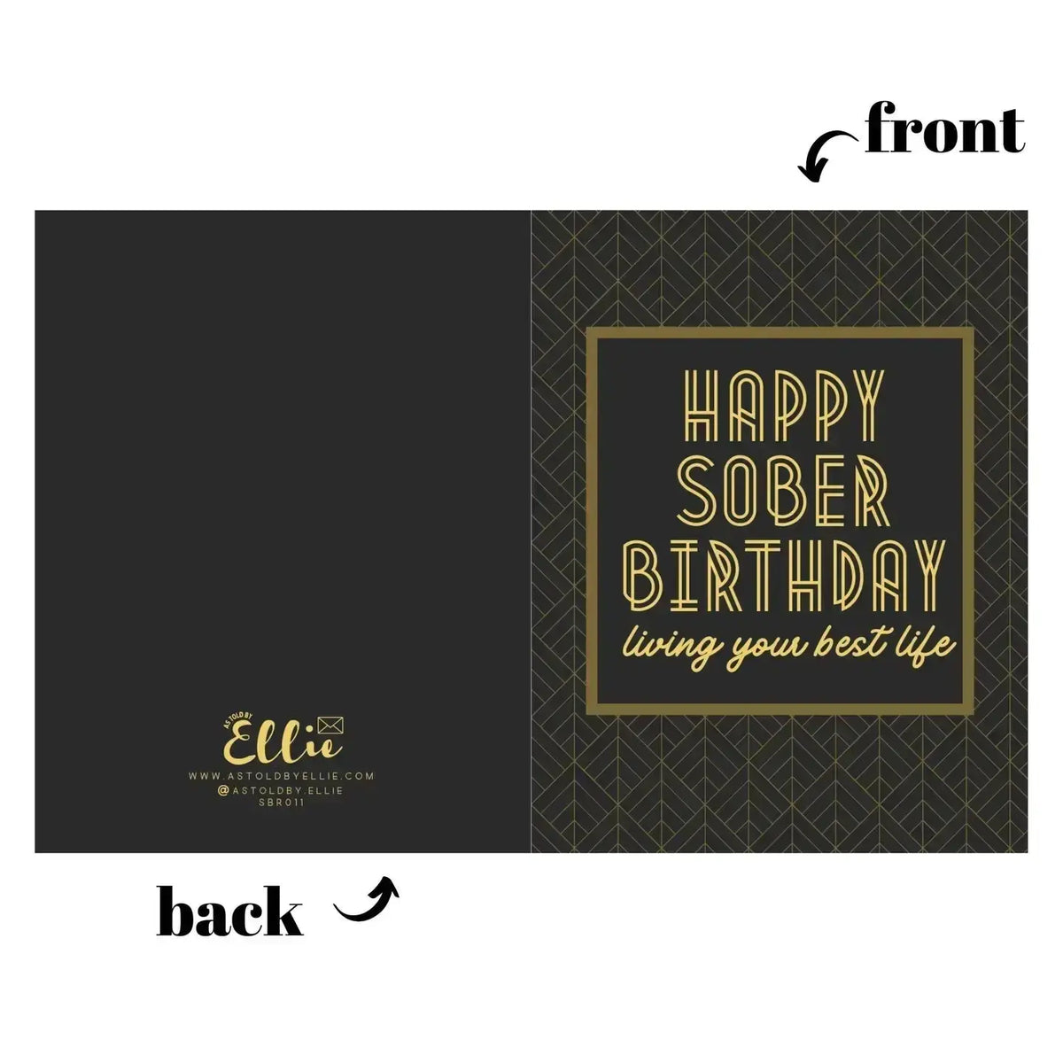 Happy Sober Birthday Card — Cheeky Sobriety Card 🎉 As Told By Ellie Ziya Blue