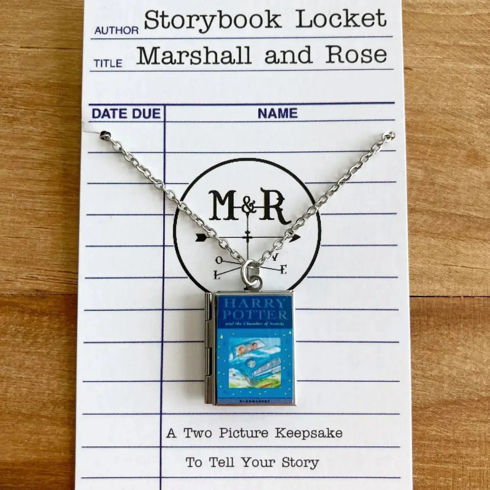 Harry Potter Locket | Chamber of Secrets Book Necklace Marshall and Rose Ziya Blue