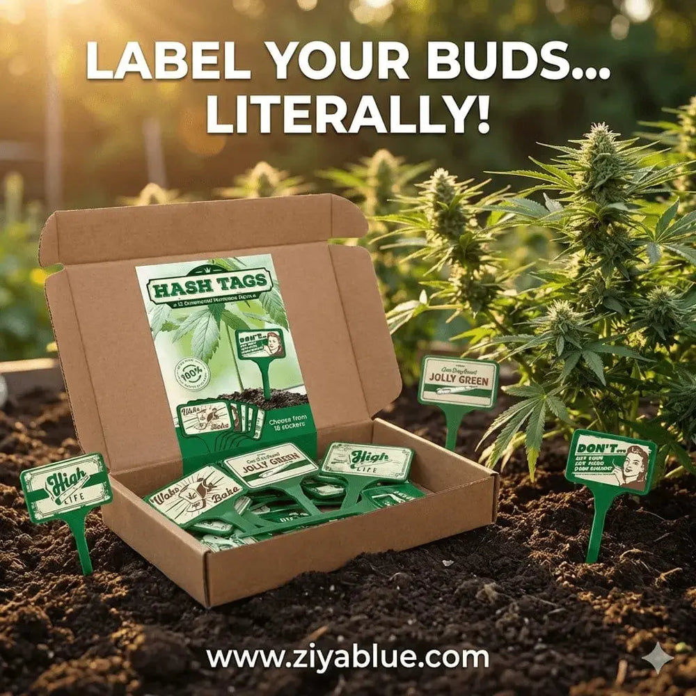 Hash Tags Plant Signs - Give Your Greenery a Personality Boost Jabco Ziya Blue