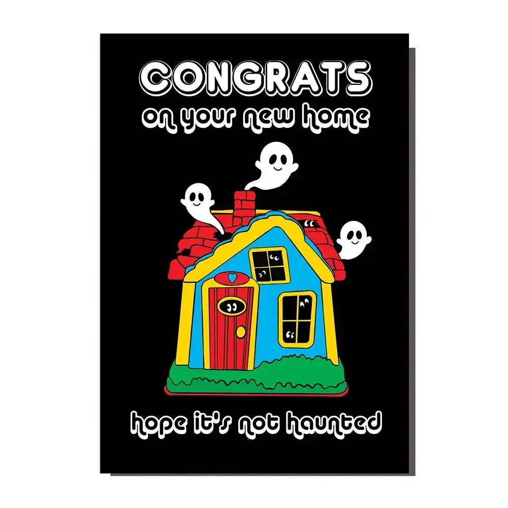 Haunted House New Home Card Bite Your Granny Ziya Blue