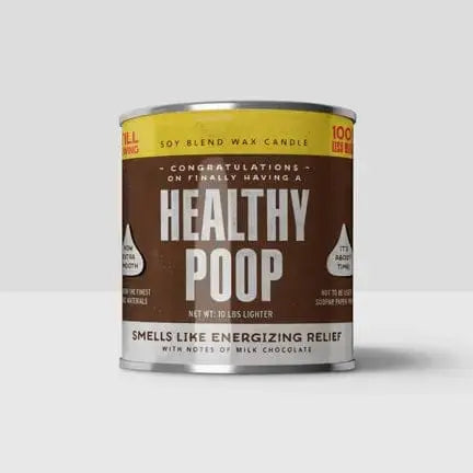 Healthy Poop Candle: Chocolate Soy Wax scents of accompliments Ziya Blue