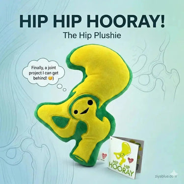 Hip Plushie: Funny Joint Replacement Gift I Heart Guts Ziya Blue