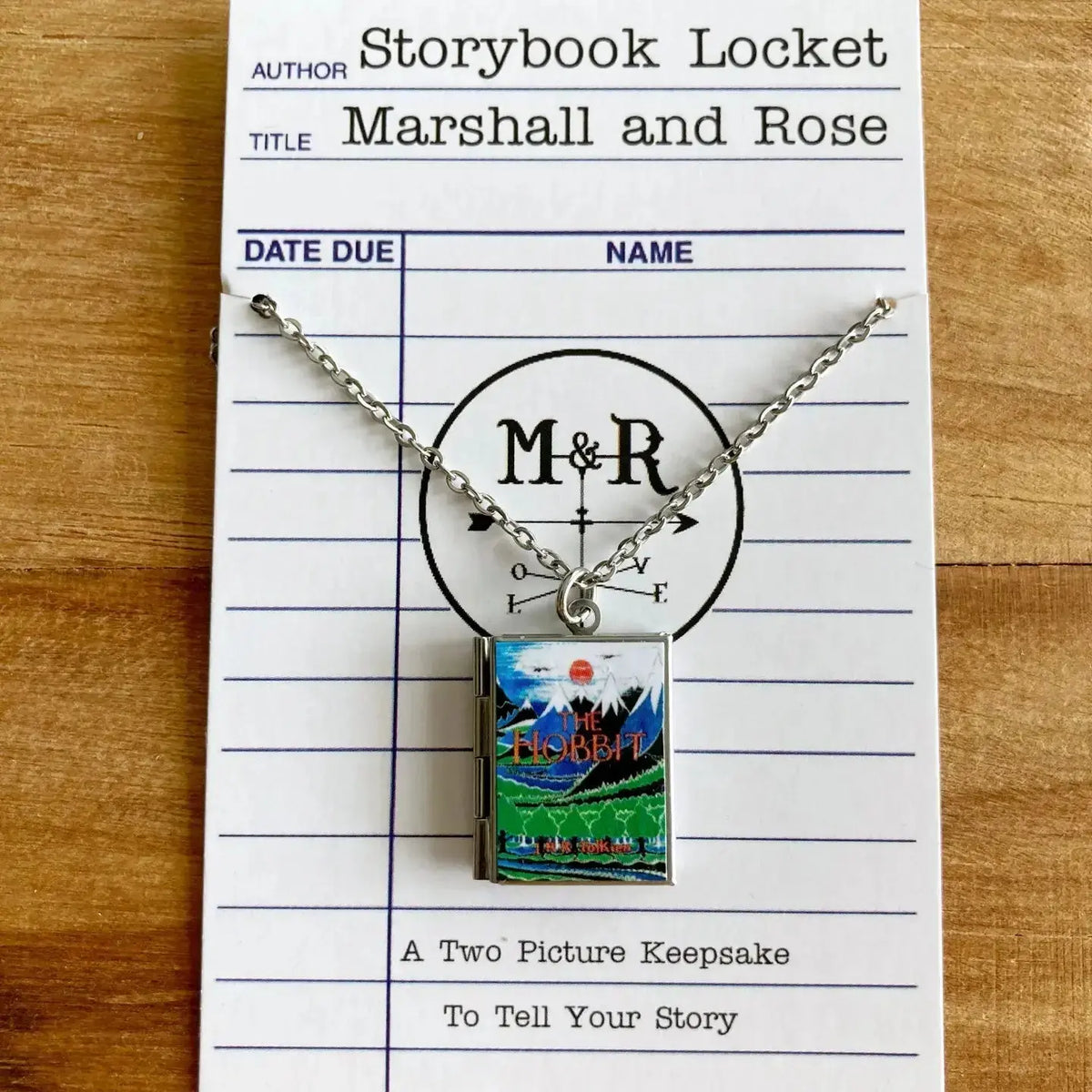 Hobbit Book Locket: Miniature Literary Necklace Marshall and Rose Ziya Blue