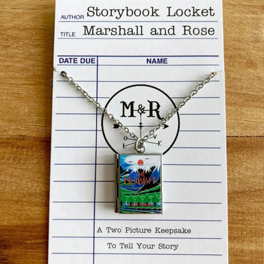 Hobbit Book Locket: Miniature Literary Necklace Marshall and Rose Ziya Blue