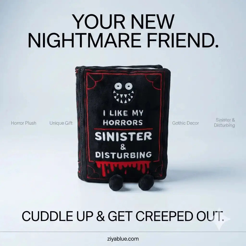 Horror Book Plush - Sinister, Disturbing, and Soft Punchkins Ziya Blue