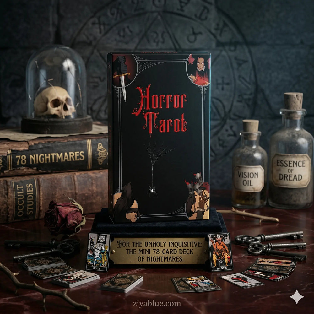 Horror Tarot: The Mini 78-Card Deck of Nightmares  Ziya Blue