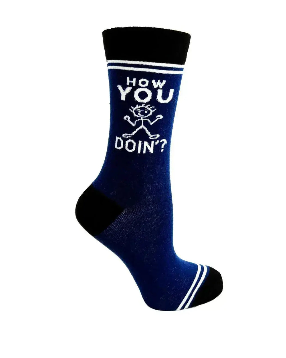How You Doin Socks: Funny Unisex Crew Fabdaz Ziya Blue