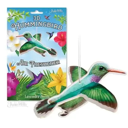 Hummingbird Air Freshener | 3D Lavender Car Accessory Archie McPhee Ziya Blue