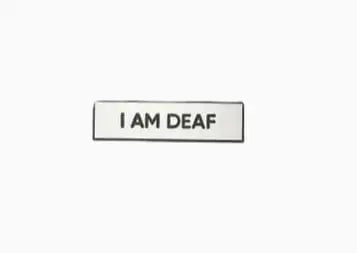 "I Am Deaf" Enamel Pin | Small Size Visibility Badge Retrophiliac Ziya Blue