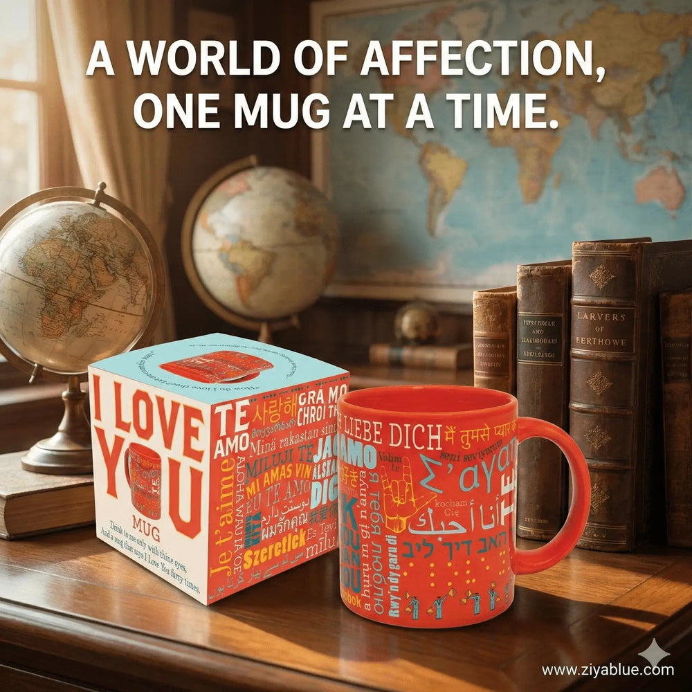 I Love You Coffee Mug: A Romantic Gift Unemployed Philosophers Guild Ziya Blue