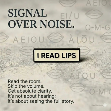 I Read Lips Pin | Deaf & Hard of Hearing Awareness Retrophiliac Ziya Blue
