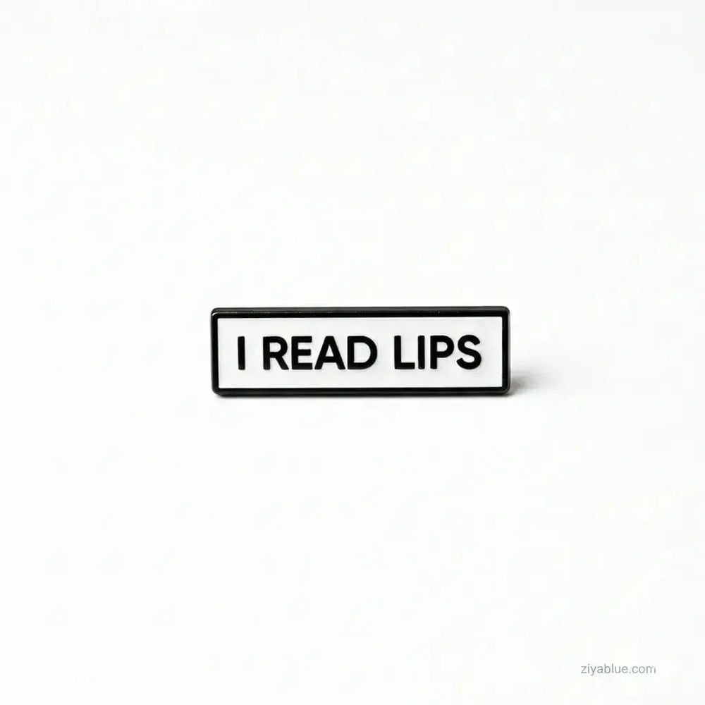 I Read Lips Pin | Deaf & Hard of Hearing Awareness Retrophiliac Ziya Blue