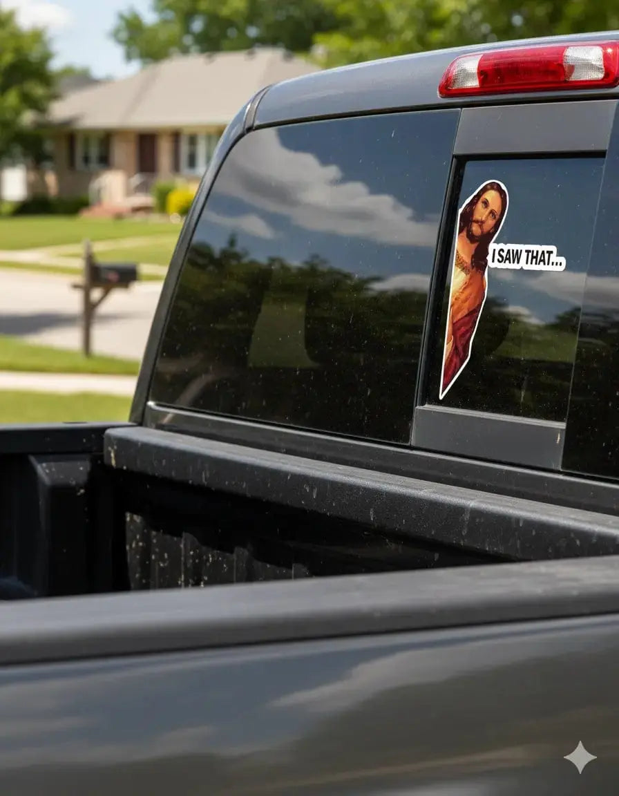 I Saw That Window Sticker Ziya Blue Ziya Blue