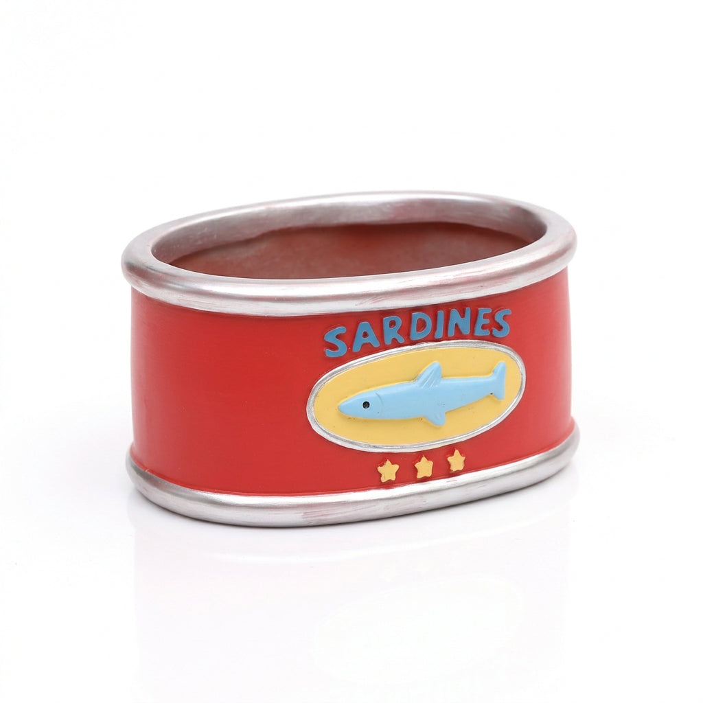Red Sardine Tin Planter