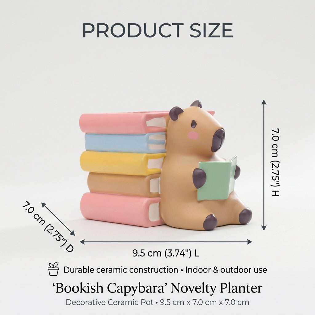 Reading Capybara Planter