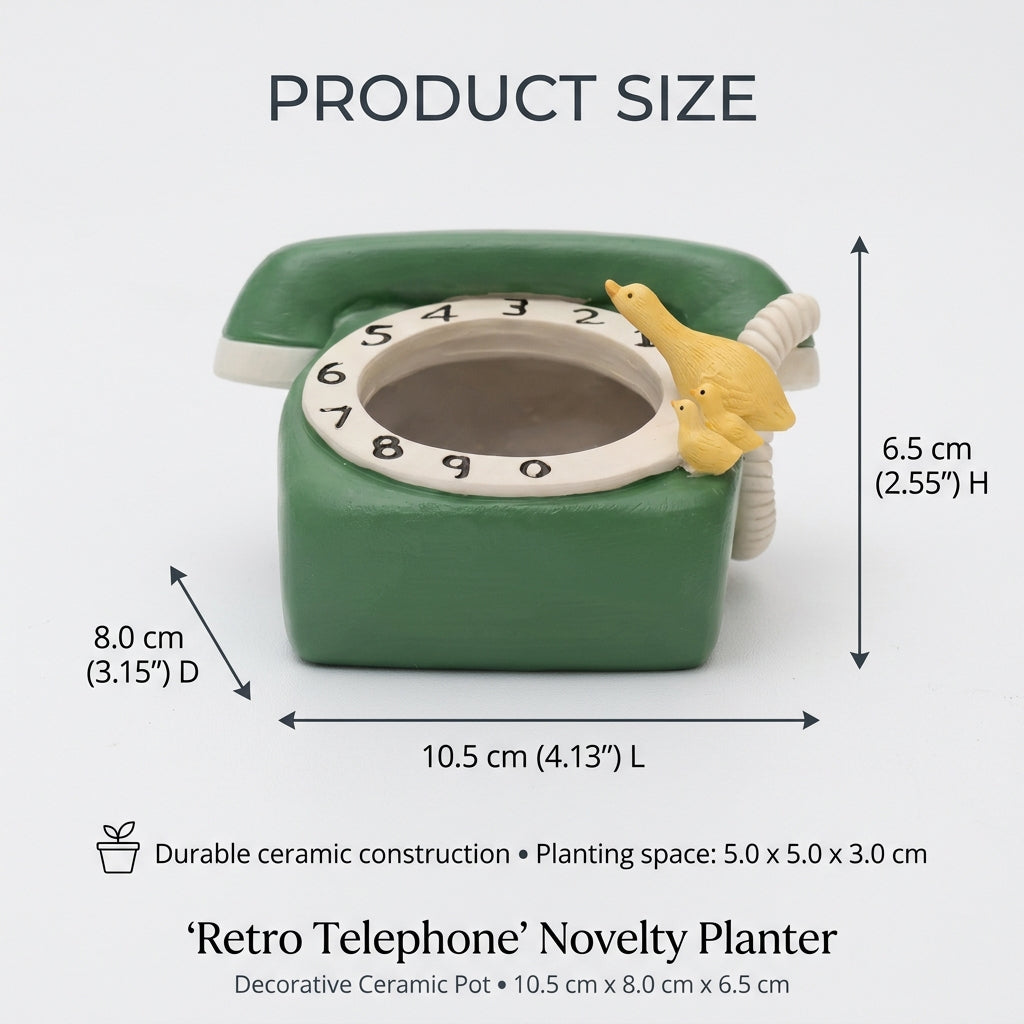 Retro Phone Planter