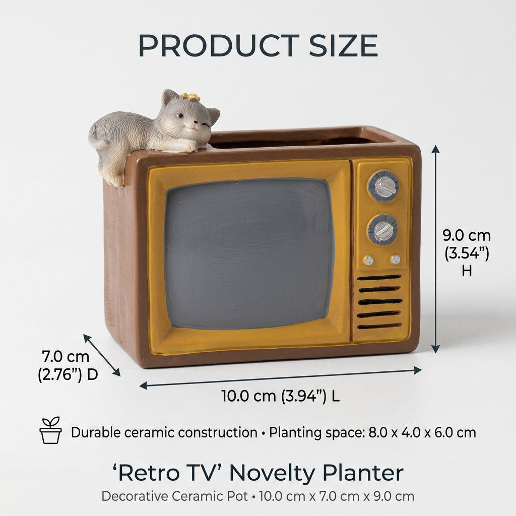 Retro Tv Planter