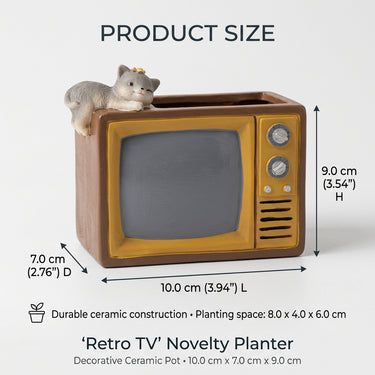 Retro Tv Planter