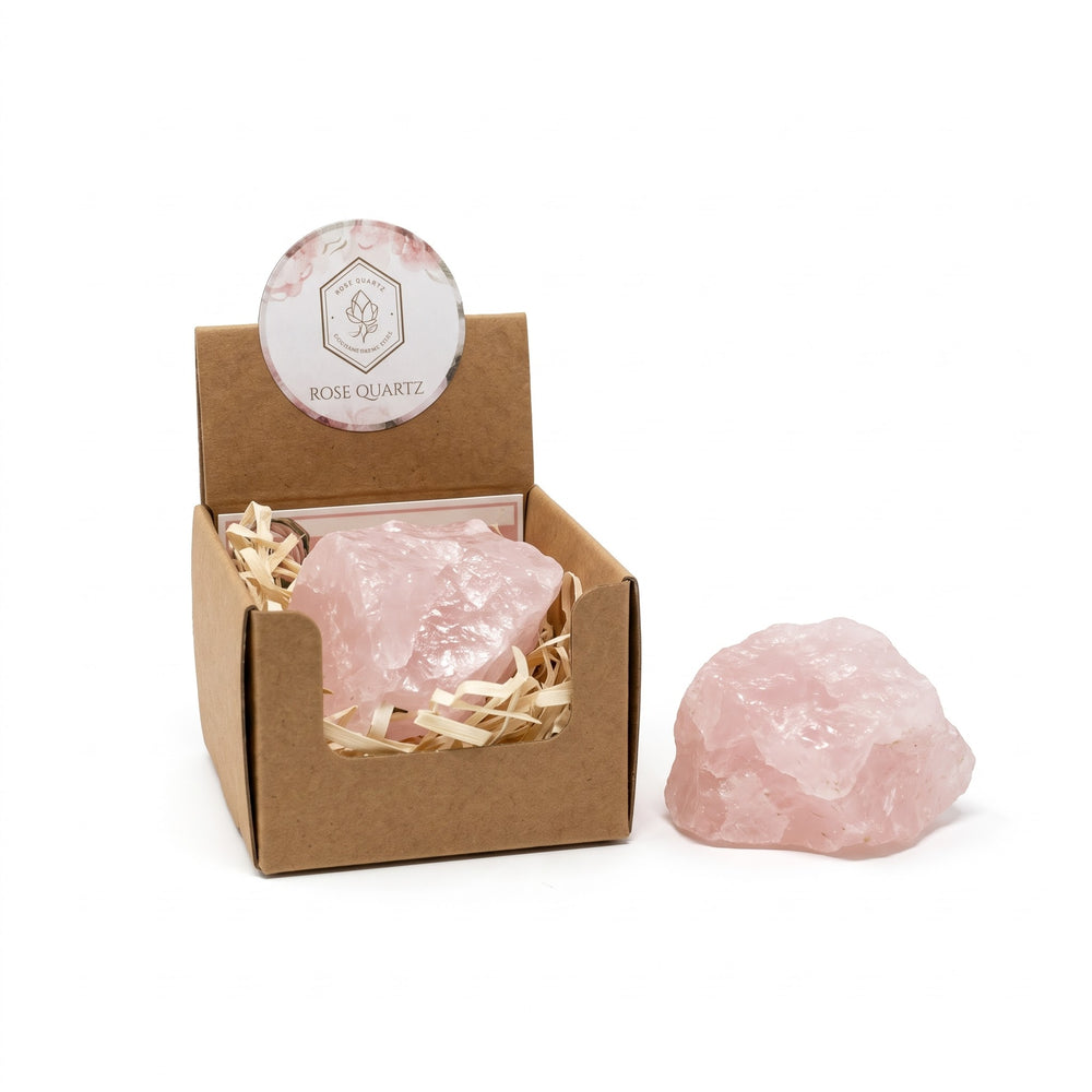 Rough Rose Quartz Crystal in Gift Box: Natural Love Stone 🌹💖