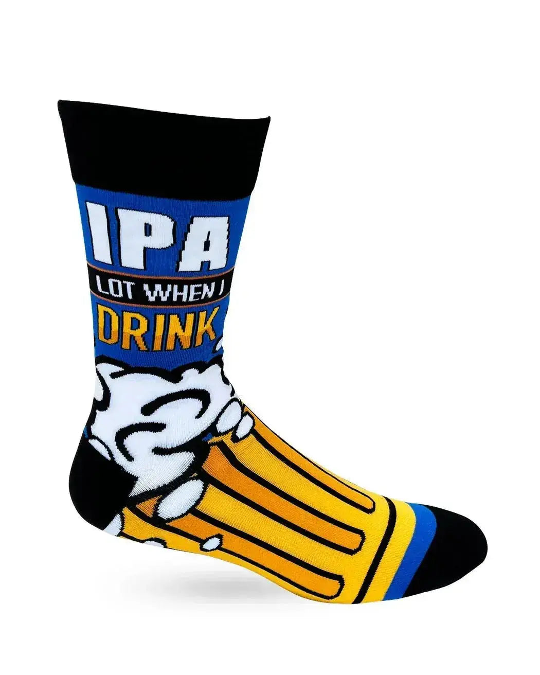 IPA Lot Socks: Funny Mens Crew Fabdaz Ziya Blue