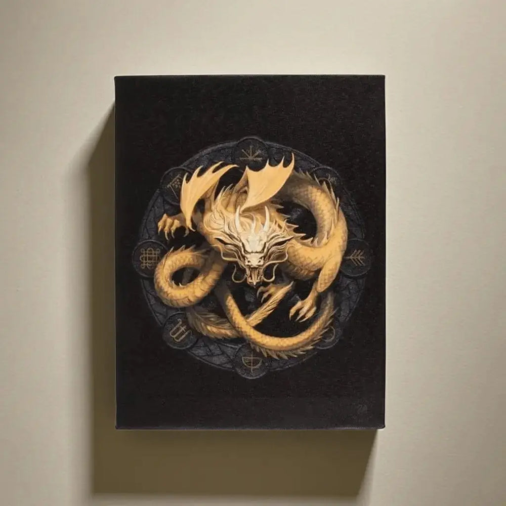 Imbolc Dragon Canvas Plaque | Anne Stokes Fantasy Art Something Different Ziya Blue