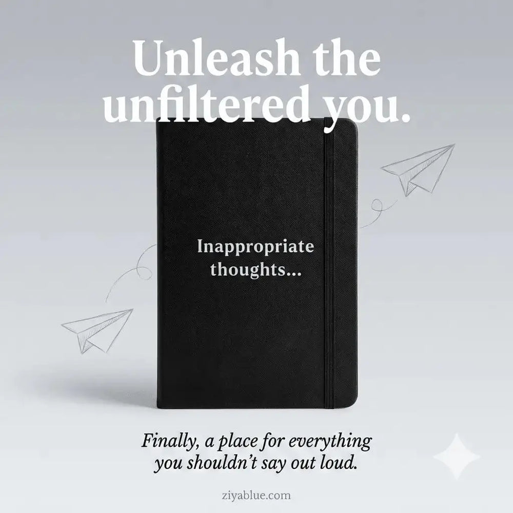 Inappropriate Notebook | 200 Page Cheeky Lined Journal Faire Ziya Blue