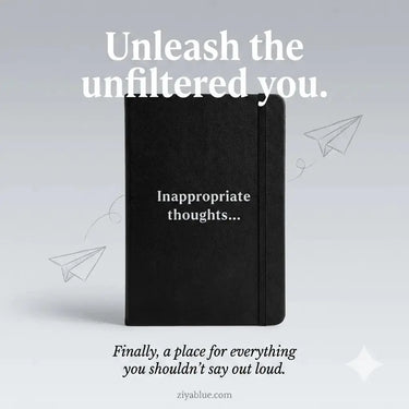 Inappropriate Notebook | 200 Page Cheeky Lined Journal Faire Ziya Blue
