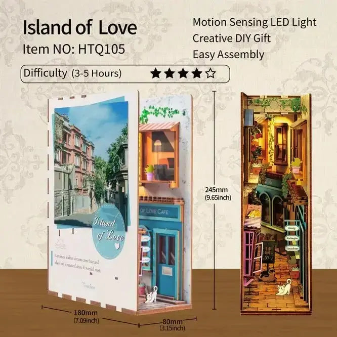 Island of Love Book Nook Kit 🌊💕 Hands Craft Ziya Blue