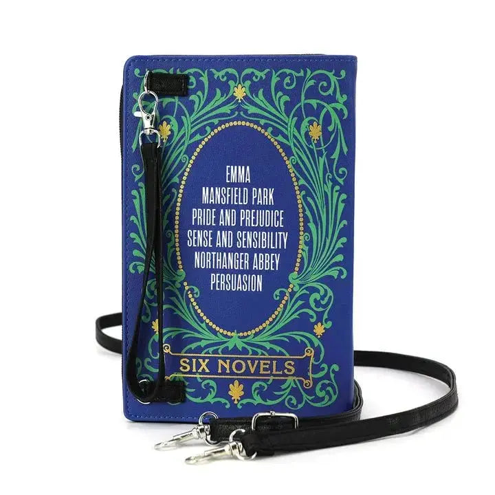Jane Austen Book Clutch: A Chic Accessory for Literature Lovers 📖✨ COMECO INC Ziya Blue