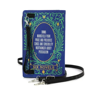 Jane Austen Book Clutch: A Chic Accessory for Literature Lovers 📖✨ COMECO INC Ziya Blue