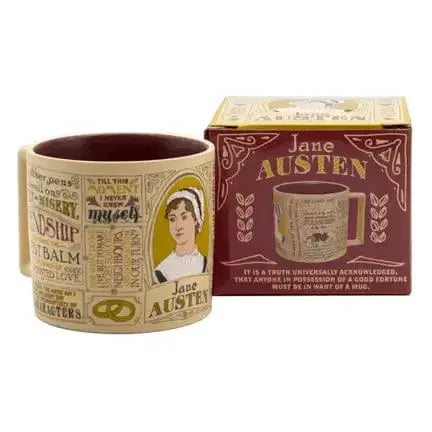 Jane Austen Quotes Mug: A Literary Gift Unemployed Philosophers Guild Ziya Blue