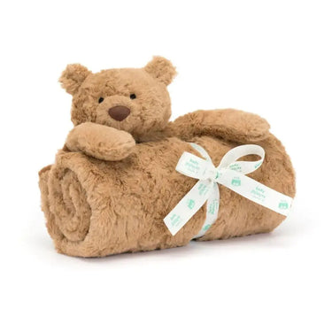 Jellycat Bartholomew Bear Blankie – The 22" Toffee-Soft Hug Jellycat Ziya Blue