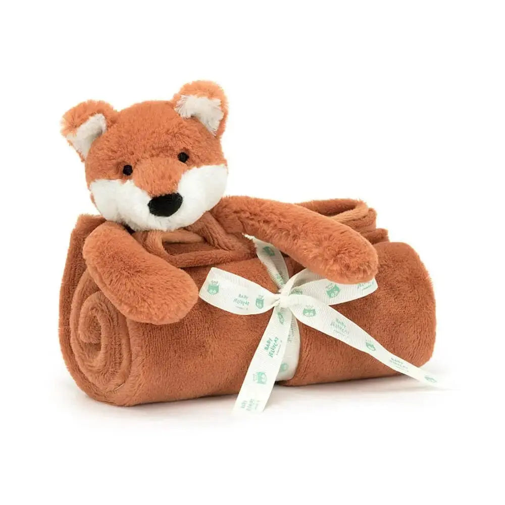 Jellycat Bashful Fox Cub Blankie – The 22" Woodland Snuggler Jellycat Ziya Blue