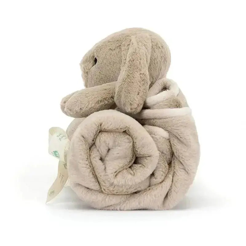 Jellycat Bunny Soother Blanket | Luxury Newborn Gift in Bashful Beige Jellycat Ziya Blue
