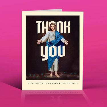 Jesus Thank You Card Offensive Delightful Ziya Blue