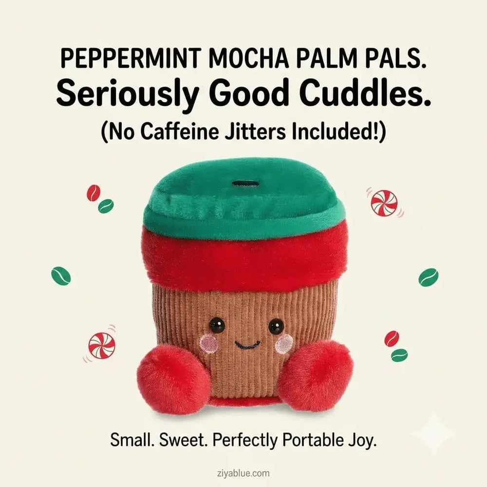 Jo Peppermint Mocha Palm Pals – 5" Plush Aurora Ziya Blue