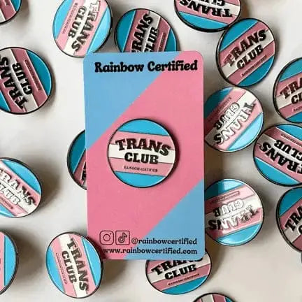 Join the Club with Our Trans Pride Enamel Pin Rainbow Certified Ziya Blue