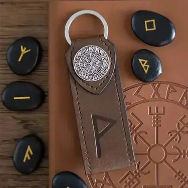 Joy Viking Keychain: Nordic Rune Faire Ziya Blue