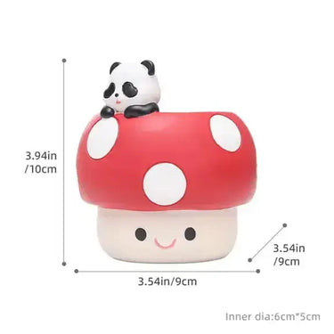 Kawaii Mushroom Planter: Animal Succulent Pot Ziya Blue Ziya Blue