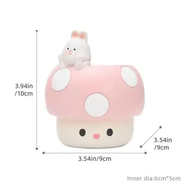 Kawaii Mushroom Planter: Animal Succulent Pot Ziya Blue Ziya Blue