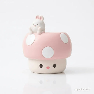 Kawaii Mushroom Planter: Animal Succulent Pot Ziya Blue Ziya Blue